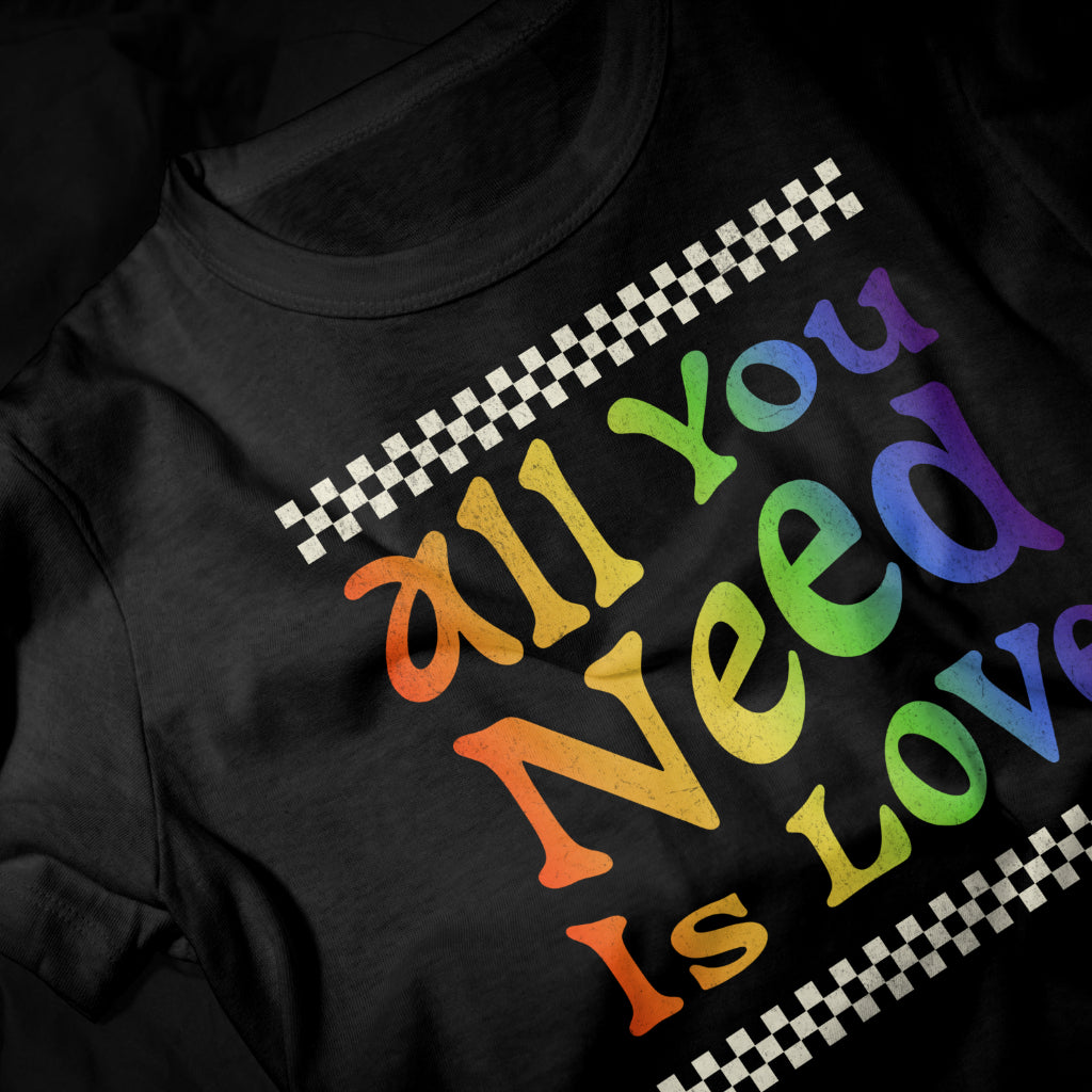 All You Need Is Love relaxed crop top, side view — Rose Gold Co