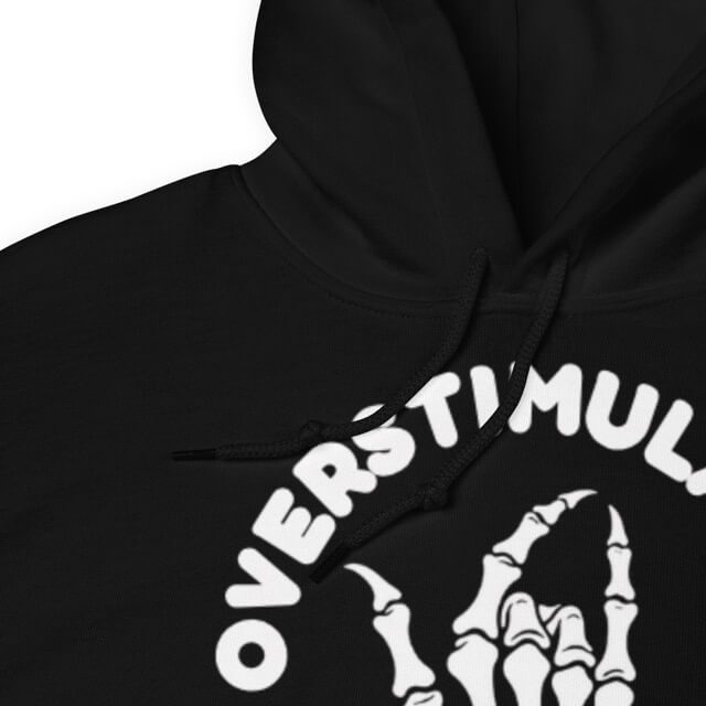 Overstimulated Bisexuals Club hoodie, view 5 — Rose Gold Co