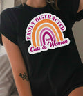 Easily Distracted by Cats and Women tee, detail view — Rose Gold Co