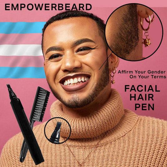 Gender Affirming Care | EmpowerBeard Filler Pen | Facial Hair Shaping Kit for Trans Men - Rose Gold Co. Shop