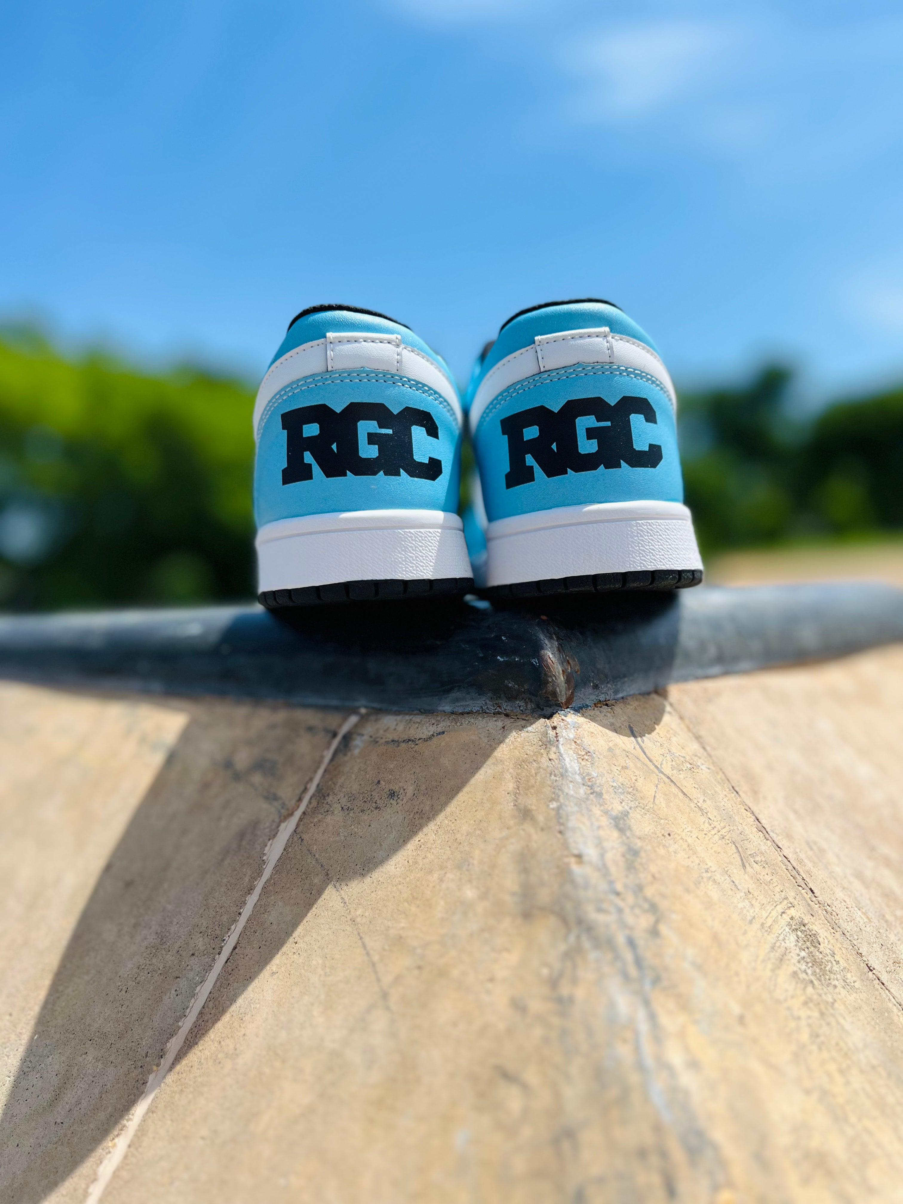 Trans pride low-top leather sneakers, detail view — Rose Gold Co