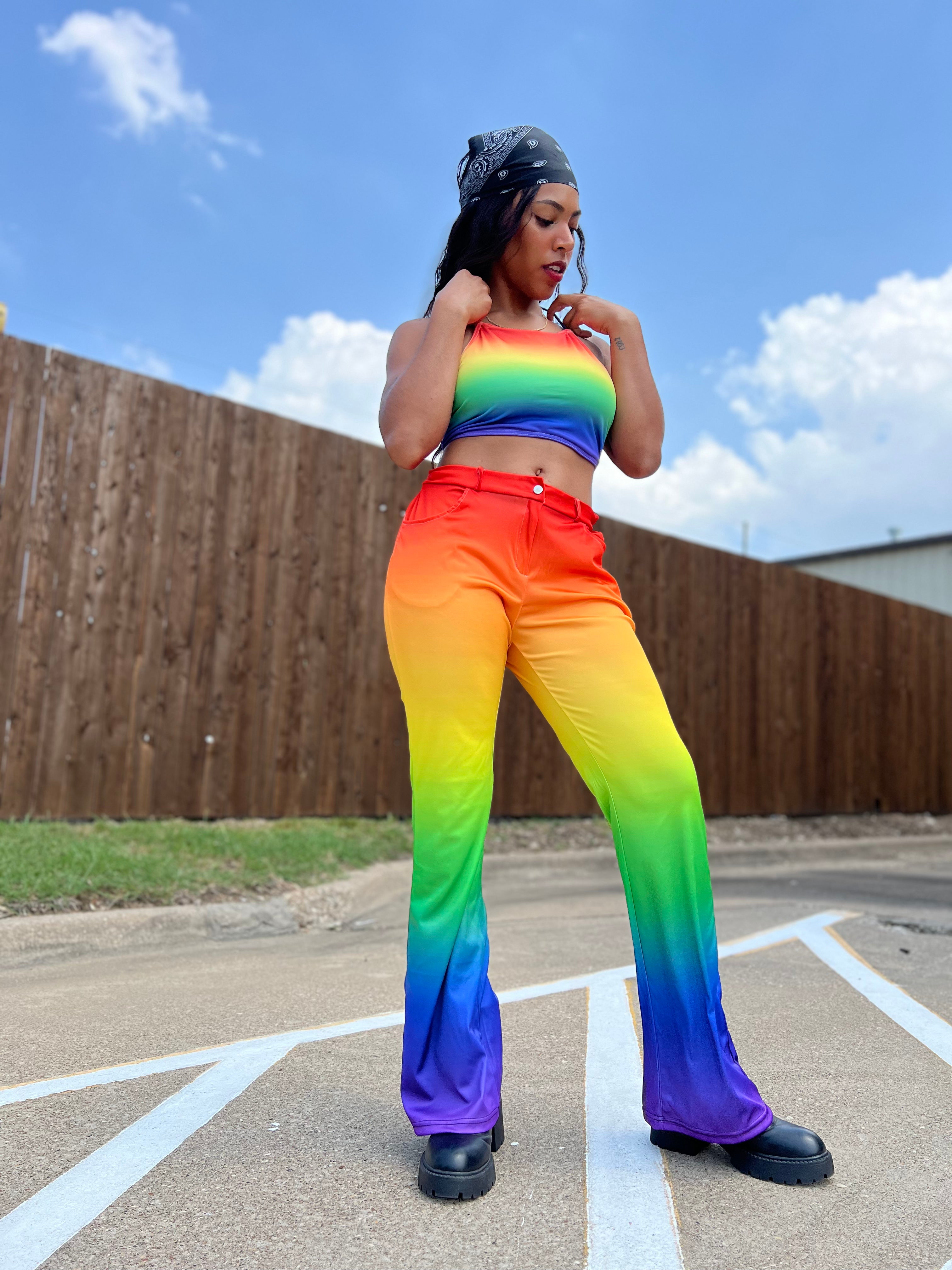 Rainbow LGBT Pride Flare Pants