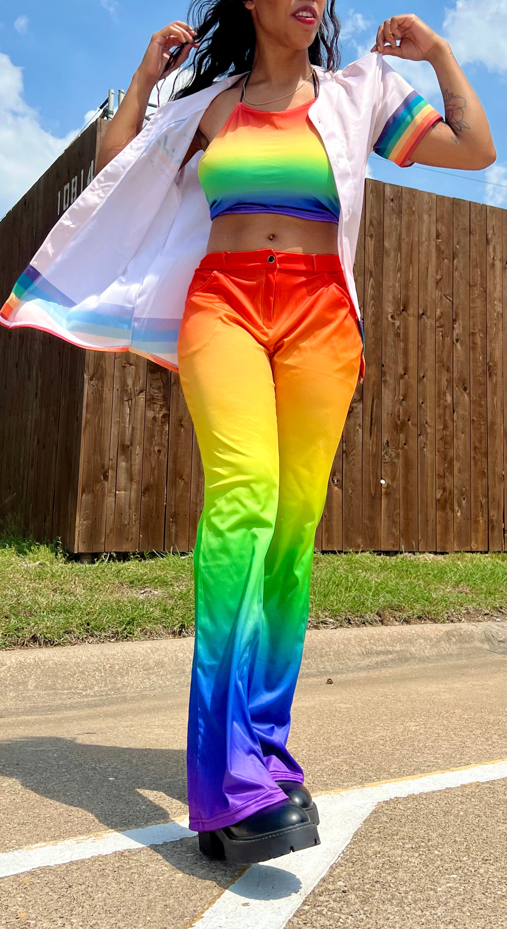 LGBT_Pride-Rainbow LGBT Pride Short Sleeve Baseball Jersey - Rose Gold Co. Shop