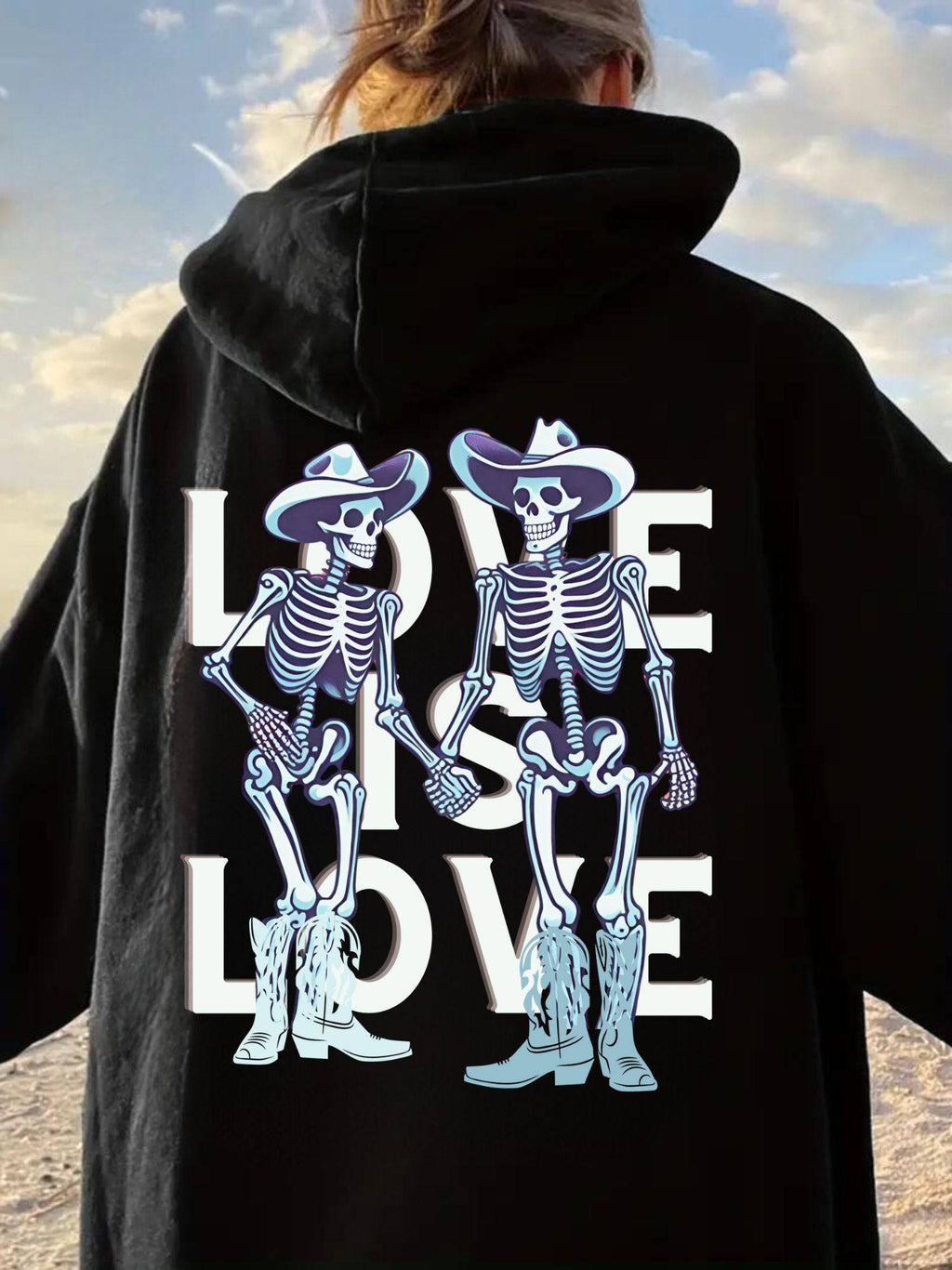 Love Is Love Skeleton hoodie — Rose Gold Co