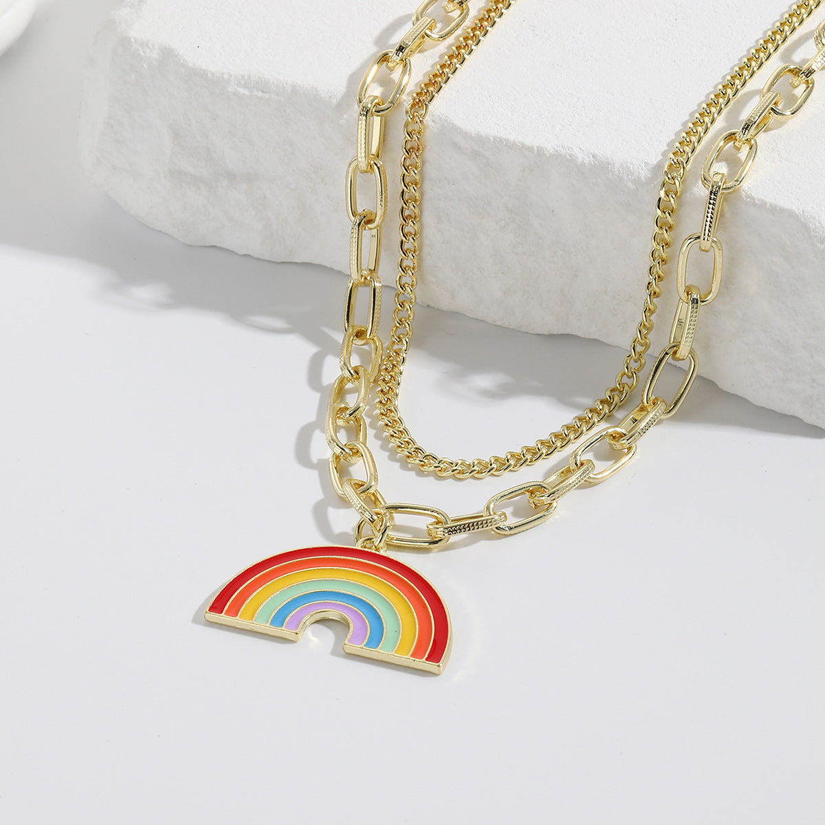 Rainbow Chain Pride Necklace