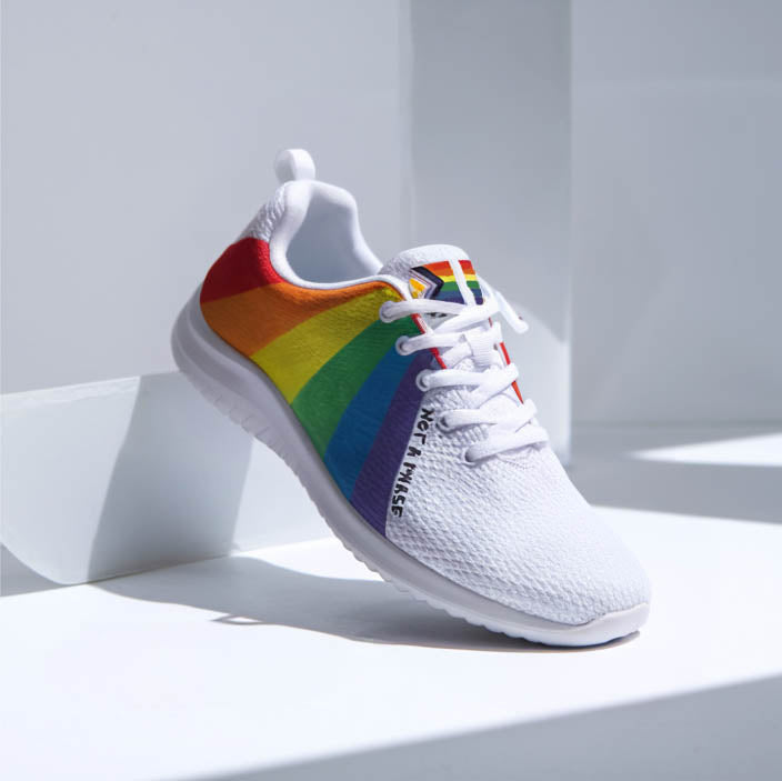 Rainbow gay pride running shoes — Rose Gold Co
