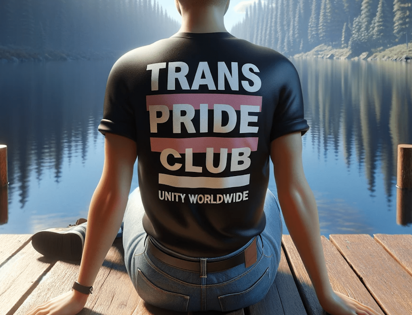 Trans Pride Club tee — Rose Gold Co