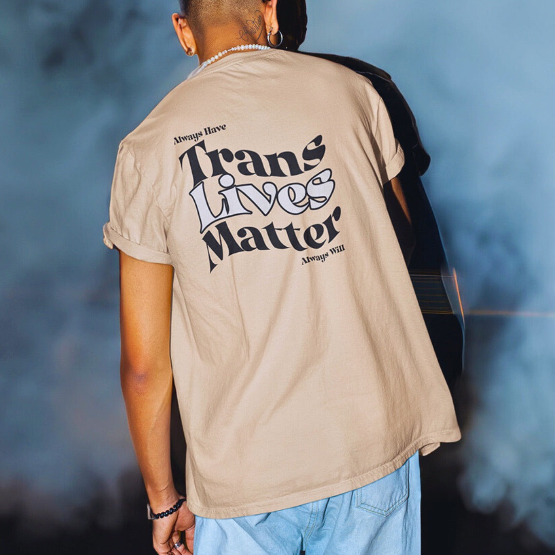 Trans Lives Matter tee — Rose Gold Co