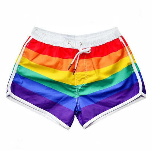 Rainbow Pride Casual Beach Shorts - Rose Gold Co. Shop
