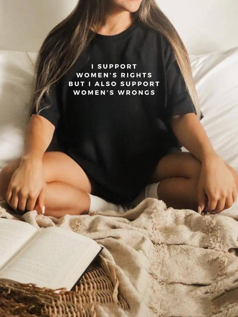LGBT_Pride-I support Women's Rights but I also Support Women's WrongsShort-Sleeve T-Shirt - Rose Gold Co. Shop