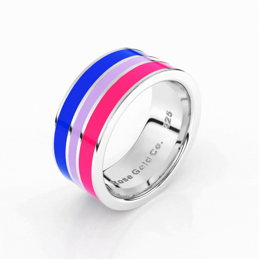 Bisexual Pride Ring - Rose Gold Co. Shop