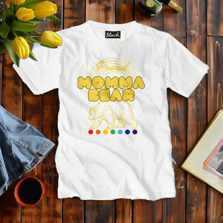 "Proud Mama Bear" LGBT ally support tee — Rose Gold Co