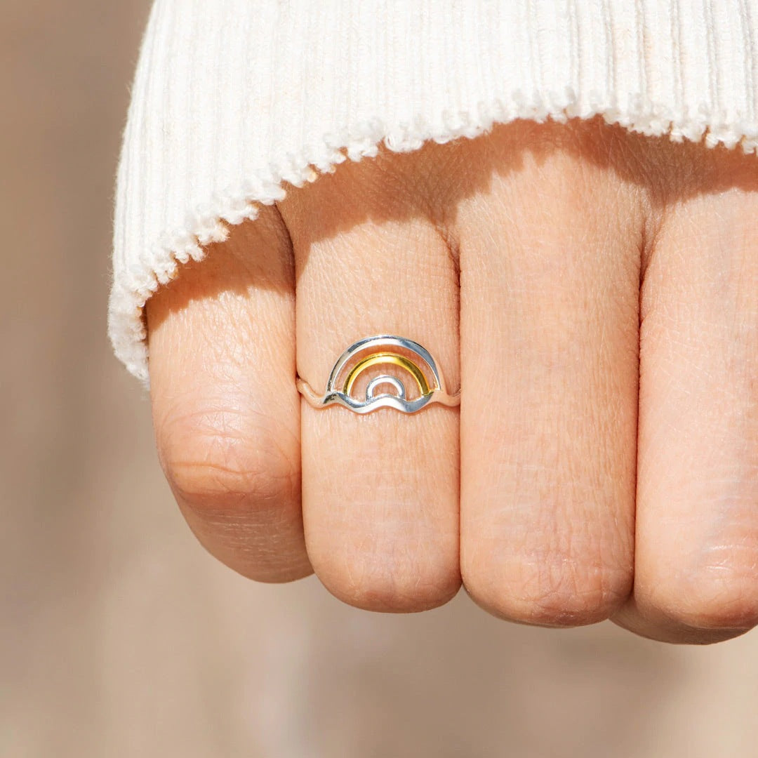 Sterling Silver Rainbow Ring