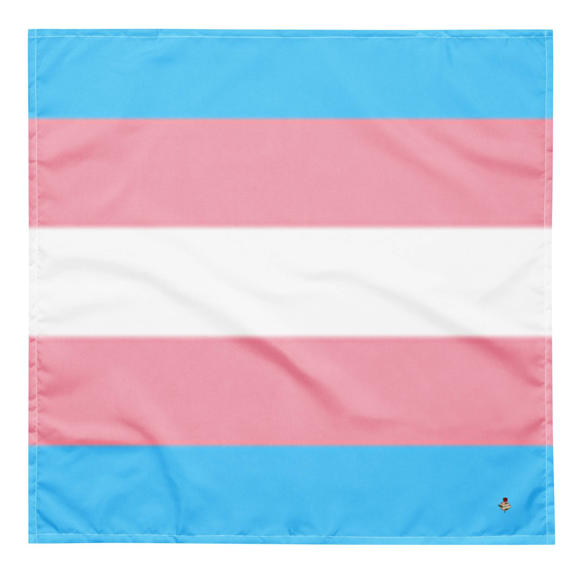 Trans pride flag bandana, view 2 — Rose Gold Co