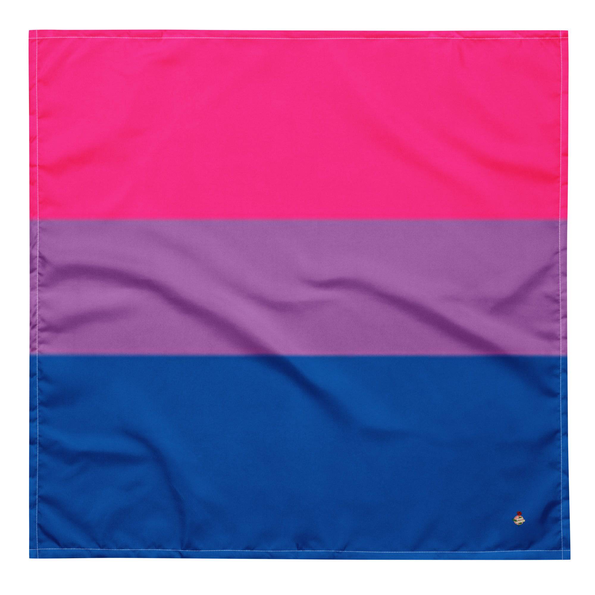Bisexual pride flag bandana, view 2 — Rose Gold Co
