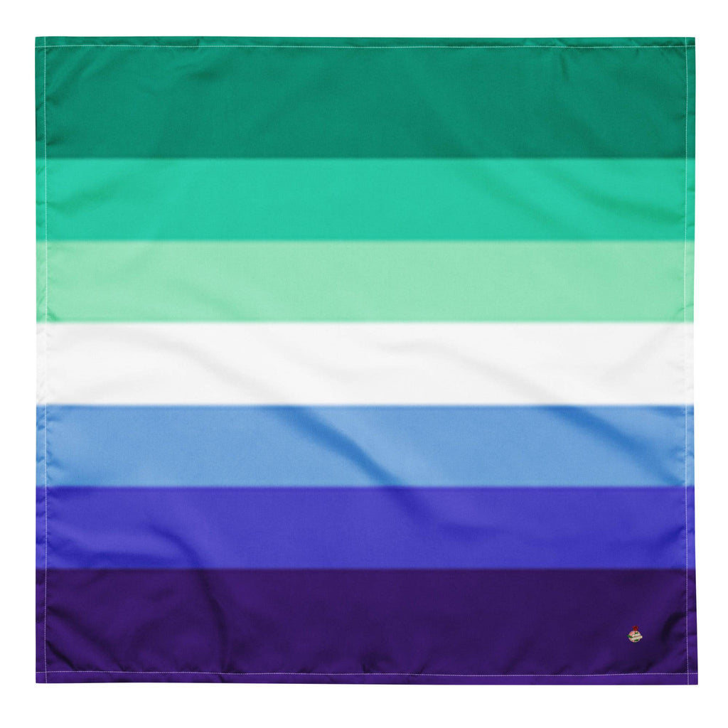 MLM pride flag bandana, view 2 — Rose Gold Co