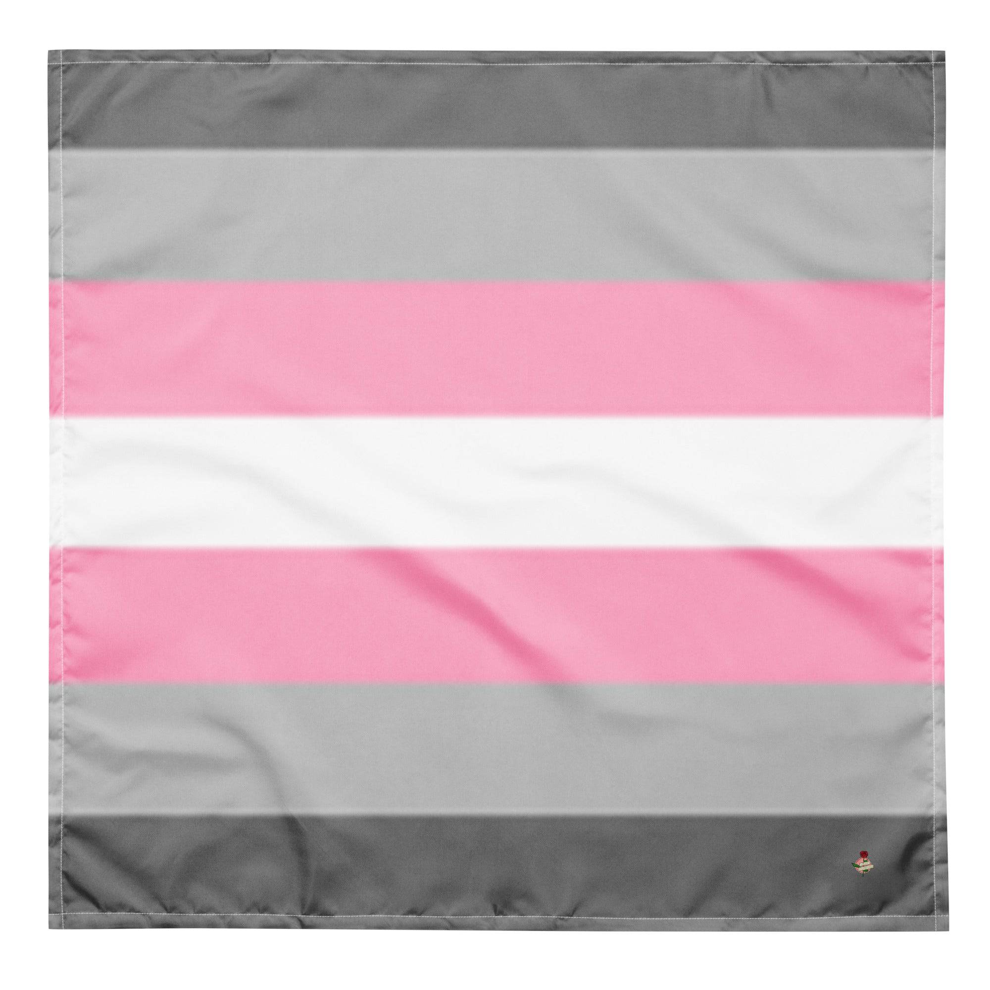 Demi girl pride flag bandana, view 2 — Rose Gold Co