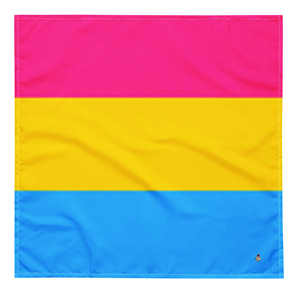 Pansexual pride flag bandana, view 3 — Rose Gold Co