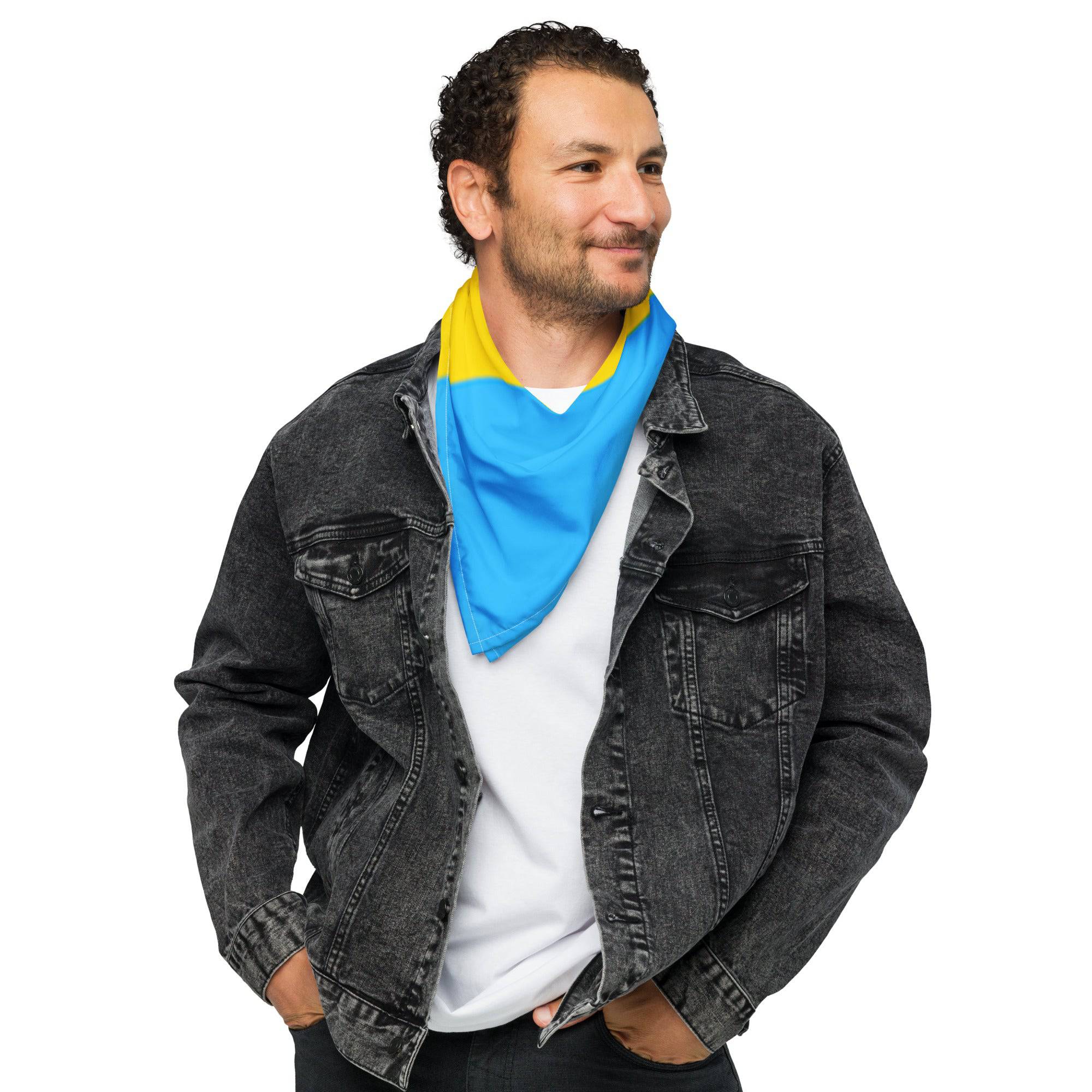 Pansexual pride flag bandana, view 5 — Rose Gold Co