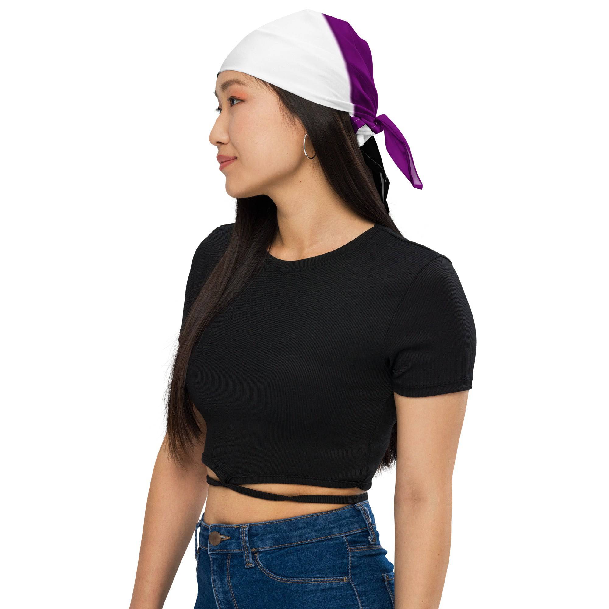 Ace pride flag bandana, view 2 — Rose Gold Co