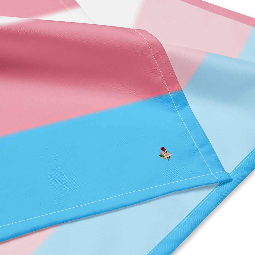 Trans pride flag bandana, view 3 — Rose Gold Co