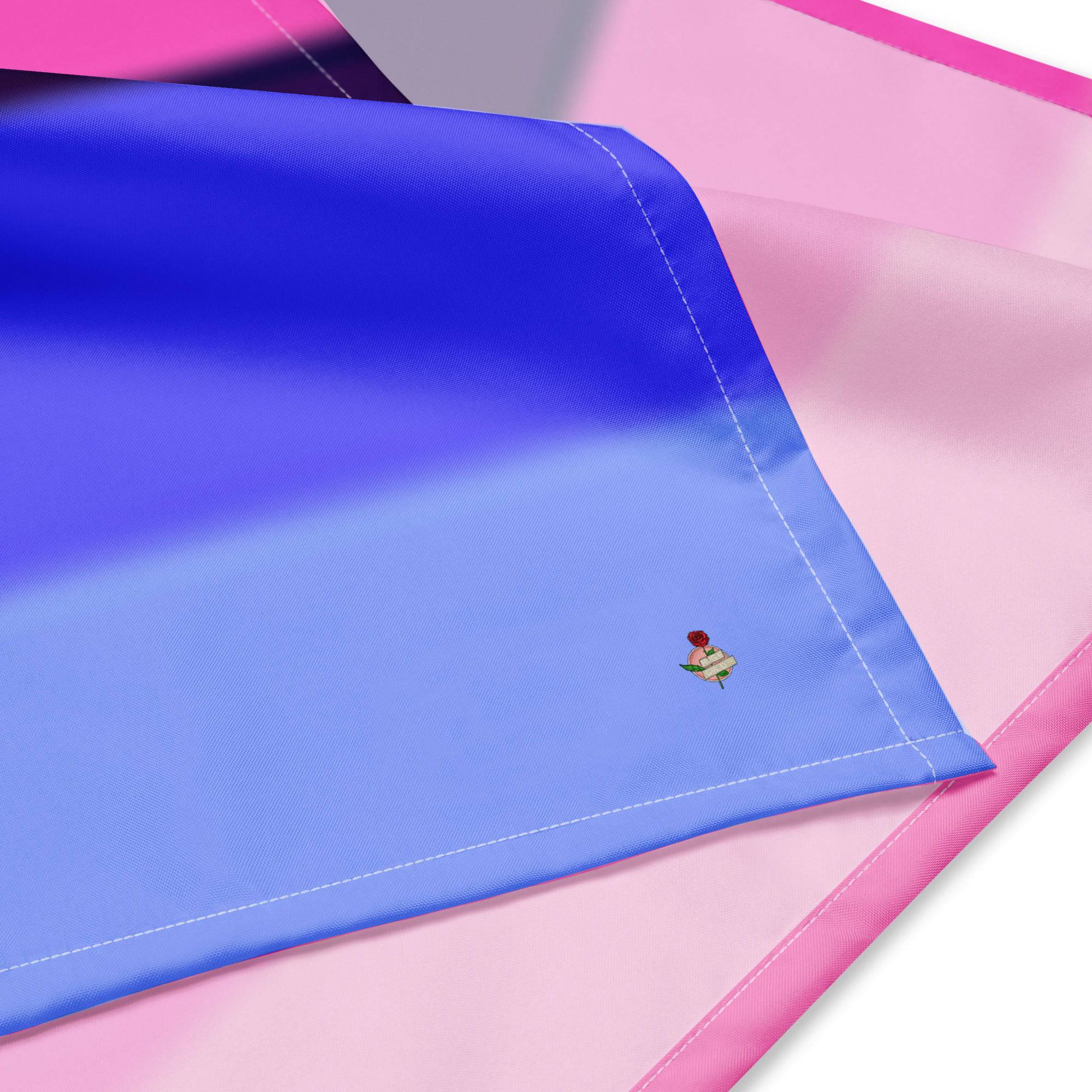 Omni pride flag bandana, view 2 — Rose Gold Co