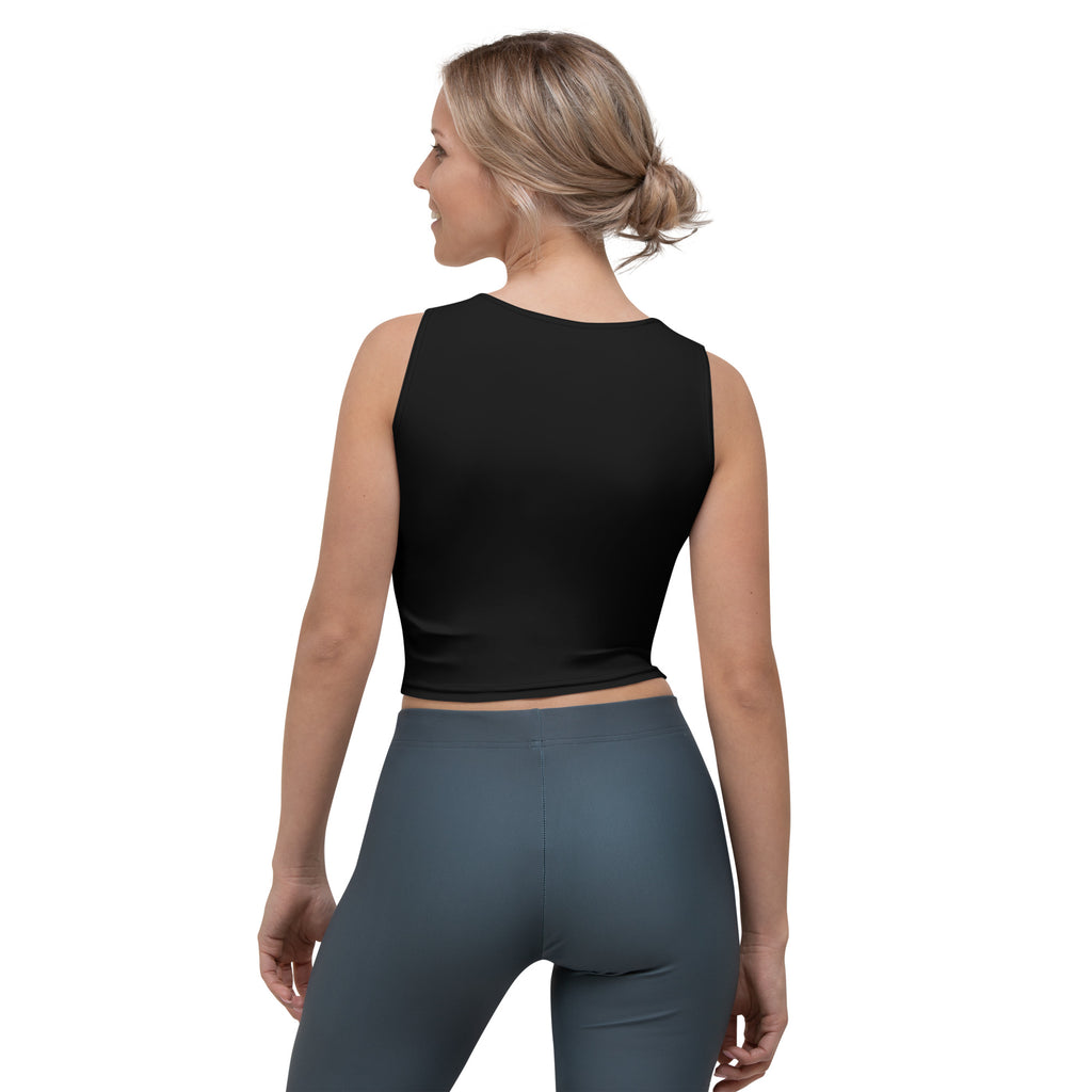 All You Need Is Love fitted crop top, detail view — Rose Gold Co