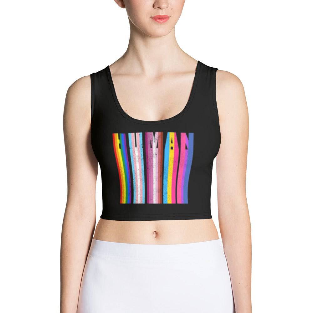 Human Rainbow crop top — Rose Gold Co