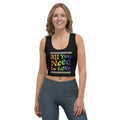All You Need Is Love fitted crop top, front view — Rose Gold Co