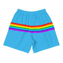Rainbow Stripe Pride Shorts in Blue - Rose Gold Co. Shop