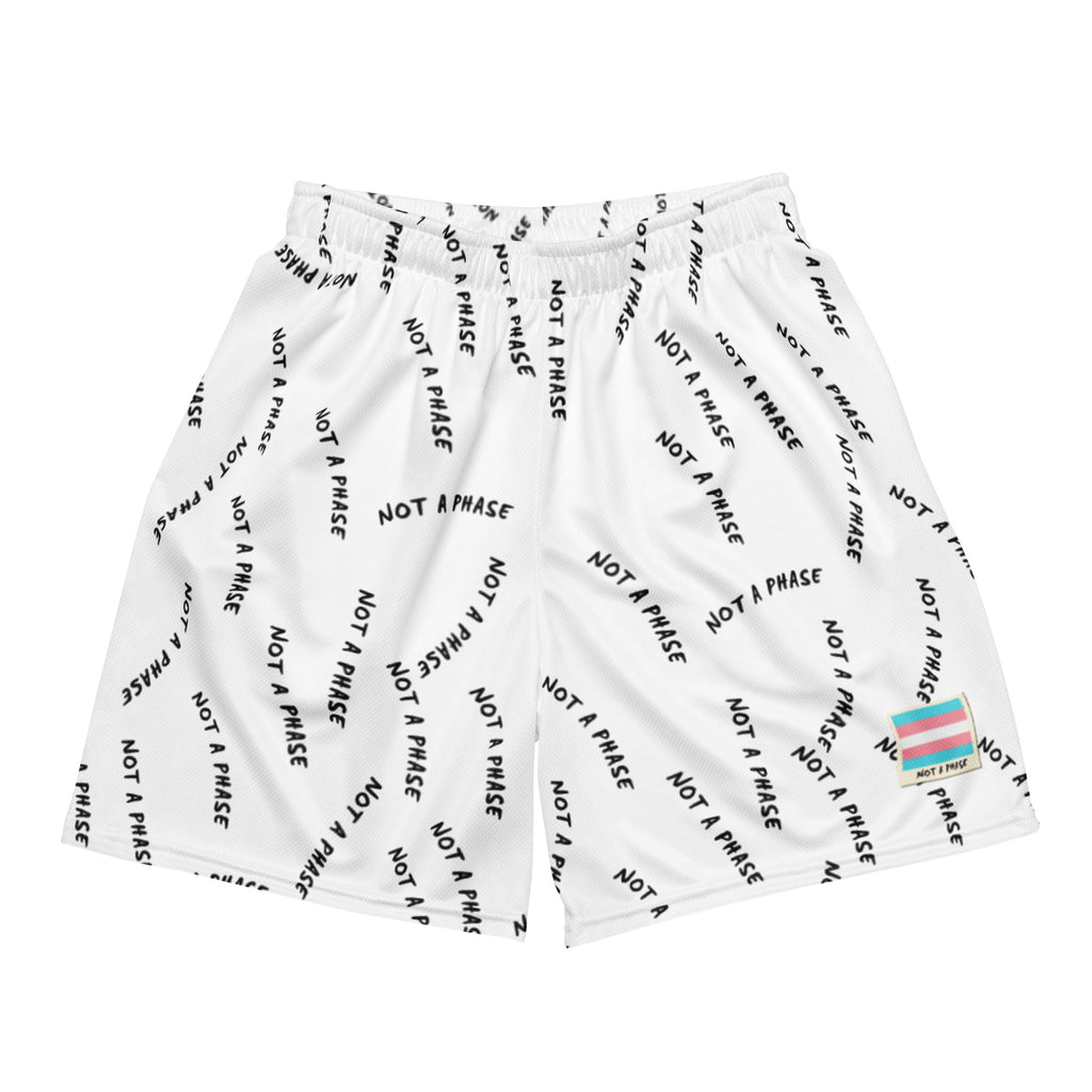 Not A Phase trans pride mesh shorts — Rose Gold Co