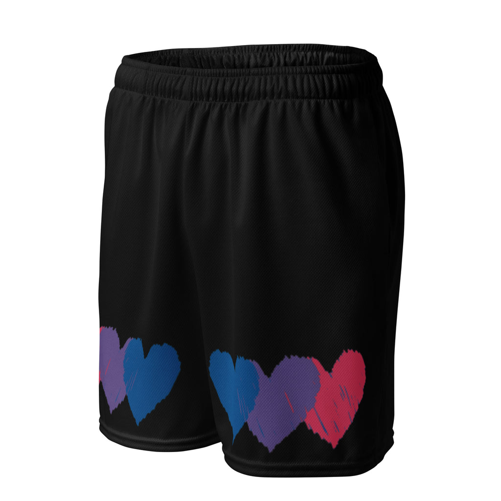 Bisexual heart mesh shorts, view 5 — Rose Gold Co
