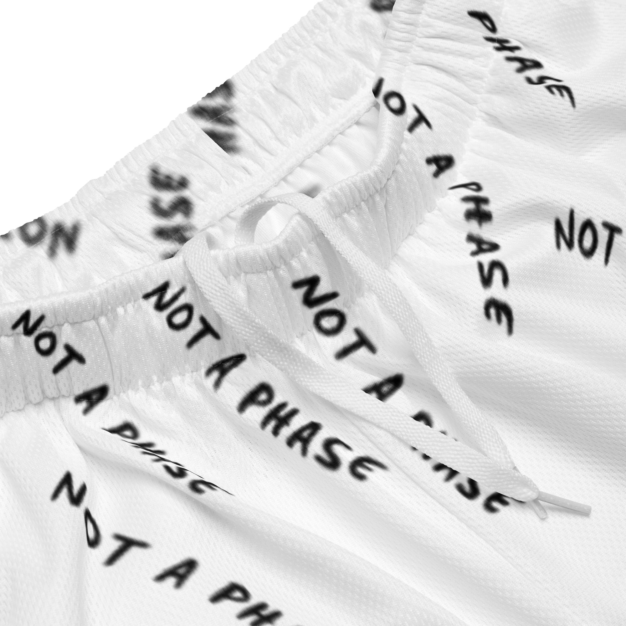 Not A Phase trans pride mesh shorts, view 2 — Rose Gold Co