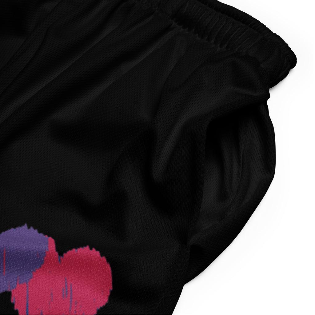 Bisexual heart mesh shorts, view 4 — Rose Gold Co