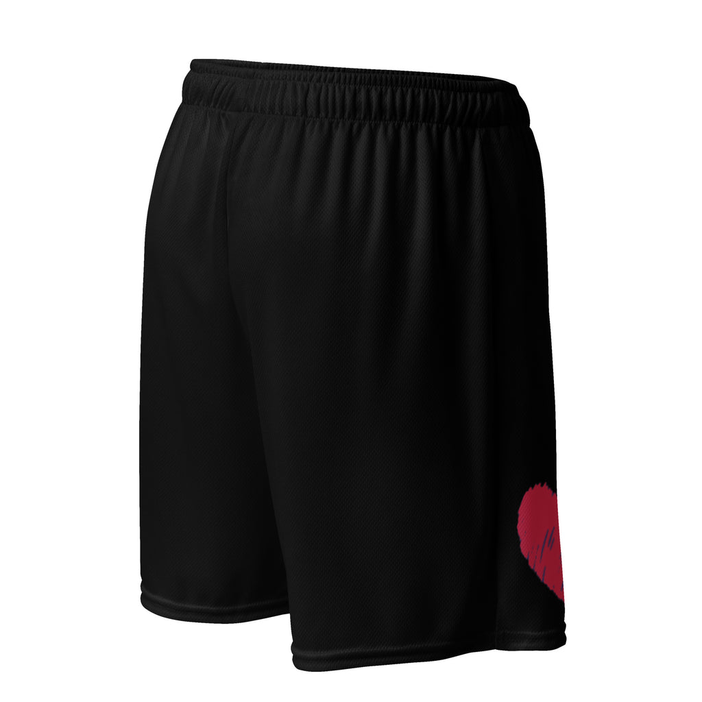 Bisexual heart mesh shorts, view 3 — Rose Gold Co