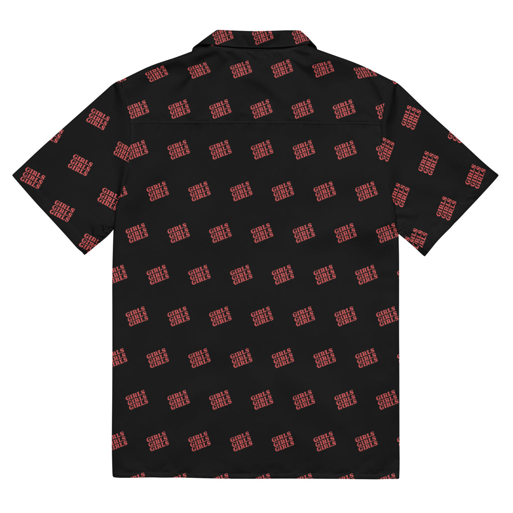 Girls Girls Girls button-up shirt, view 6 — Rose Gold Co