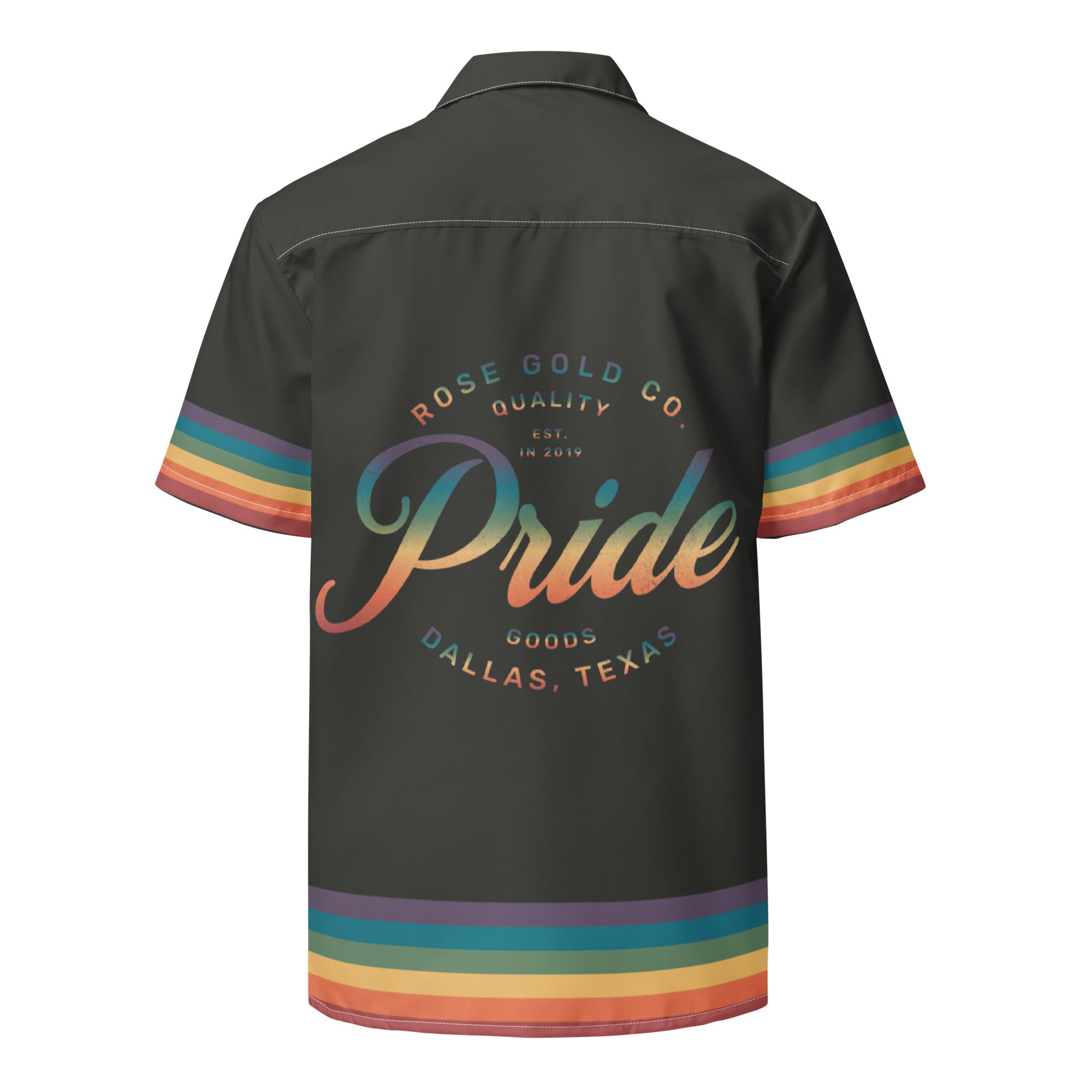 Rainbow LGBT pride baseball jersey, view 10 — Rose Gold Co