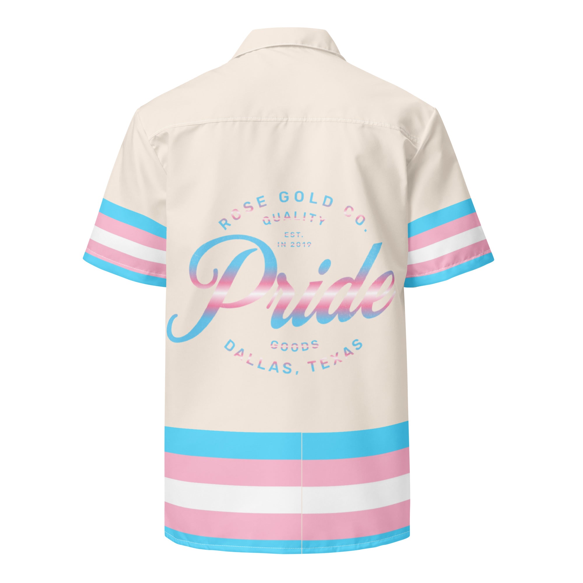 Trans pride tan baseball jersey, view 5 — Rose Gold Co