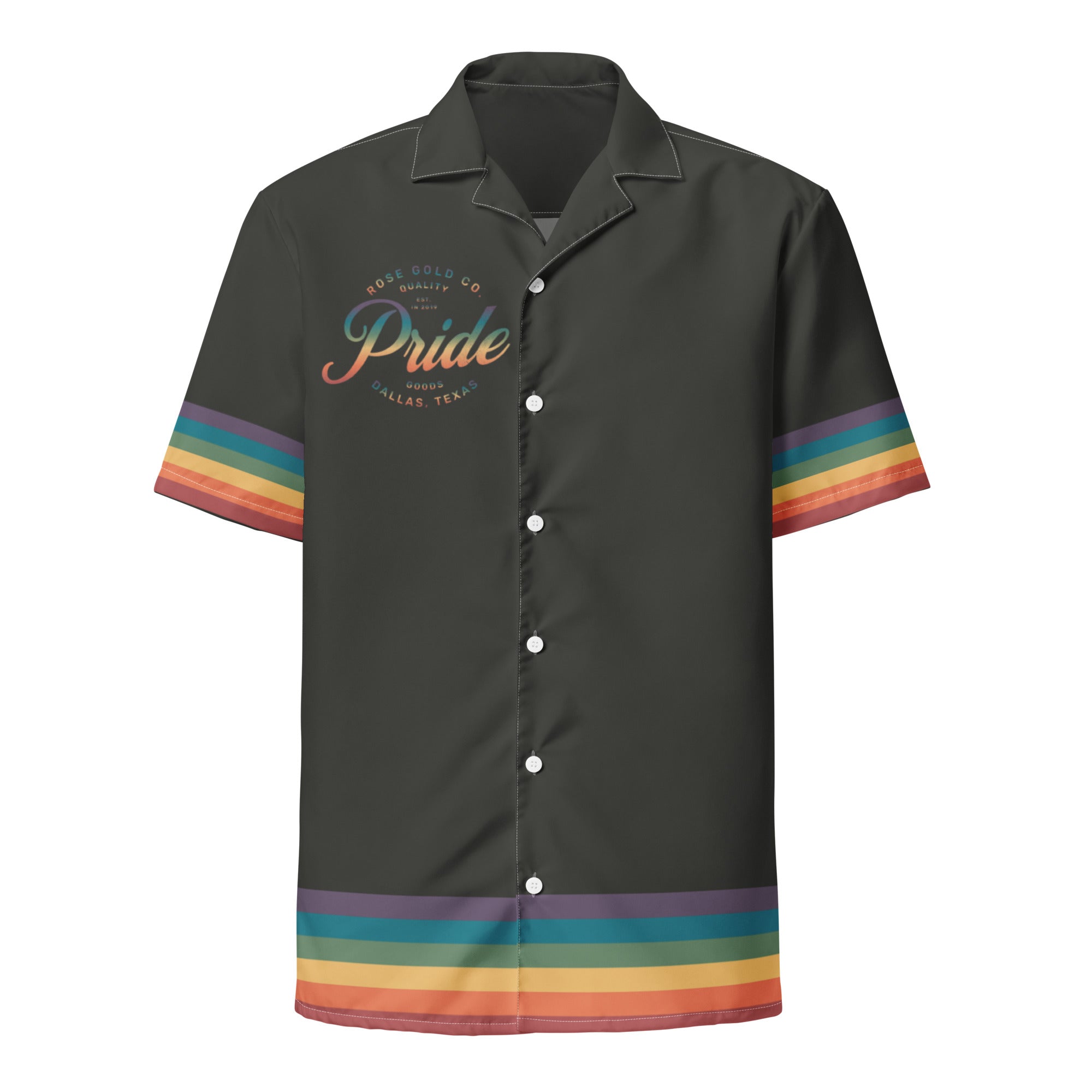 Rainbow LGBT pride baseball jersey, view 9 — Rose Gold Co