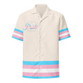 Trans pride tan baseball jersey, view 4 — Rose Gold Co