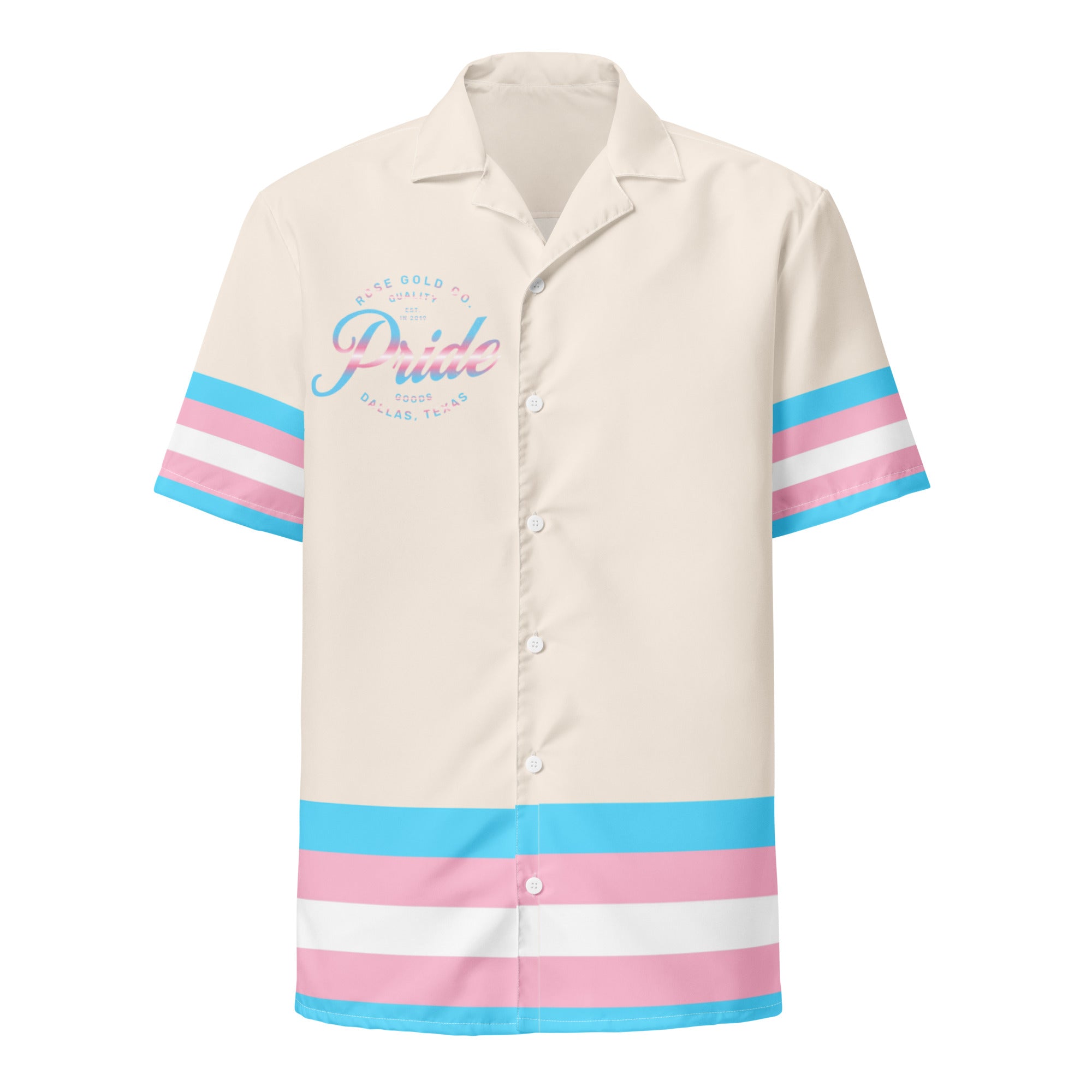 Trans pride tan baseball jersey, view 4 — Rose Gold Co