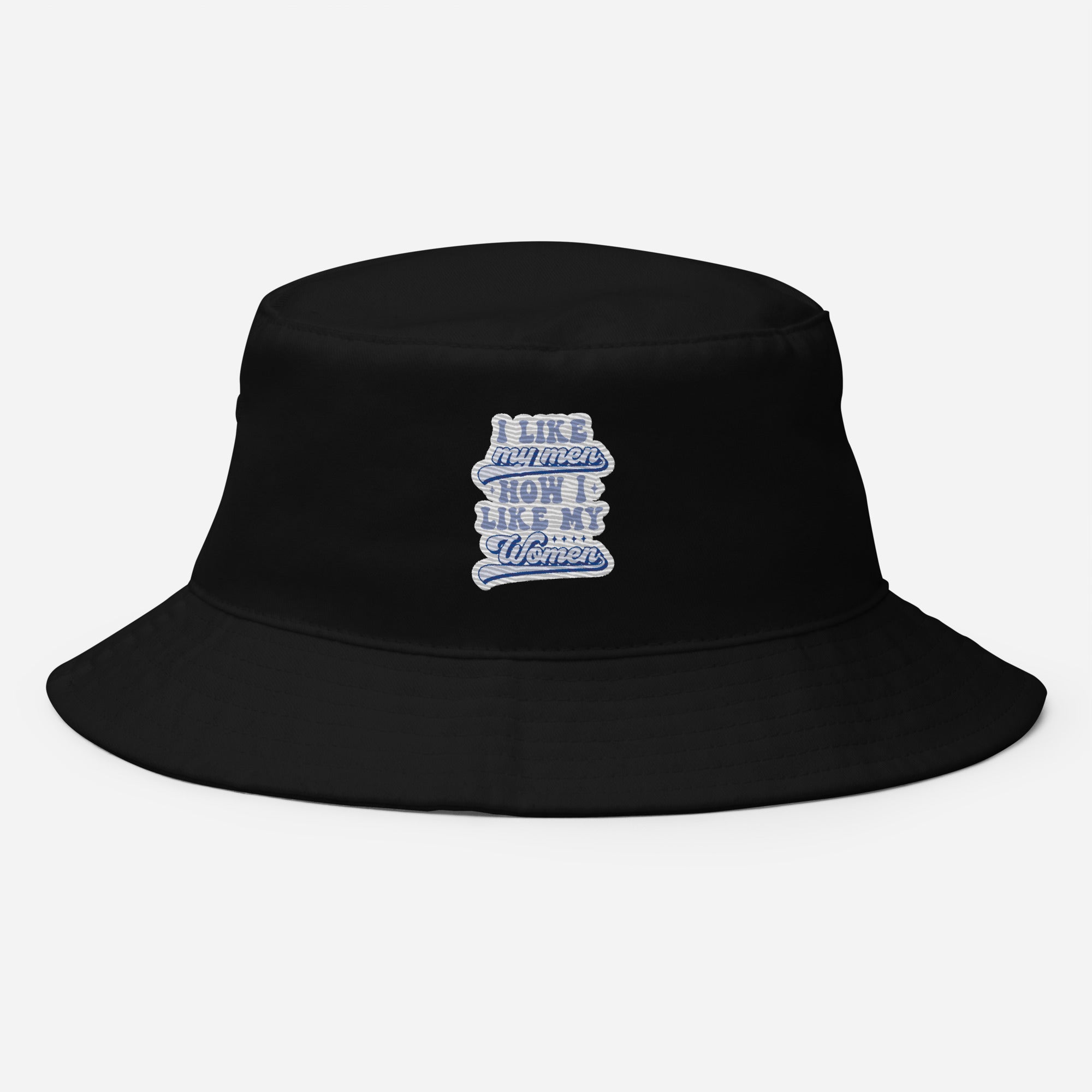 I Like My Men How I Like My Women bucket hat, back view — Rose Gold Co