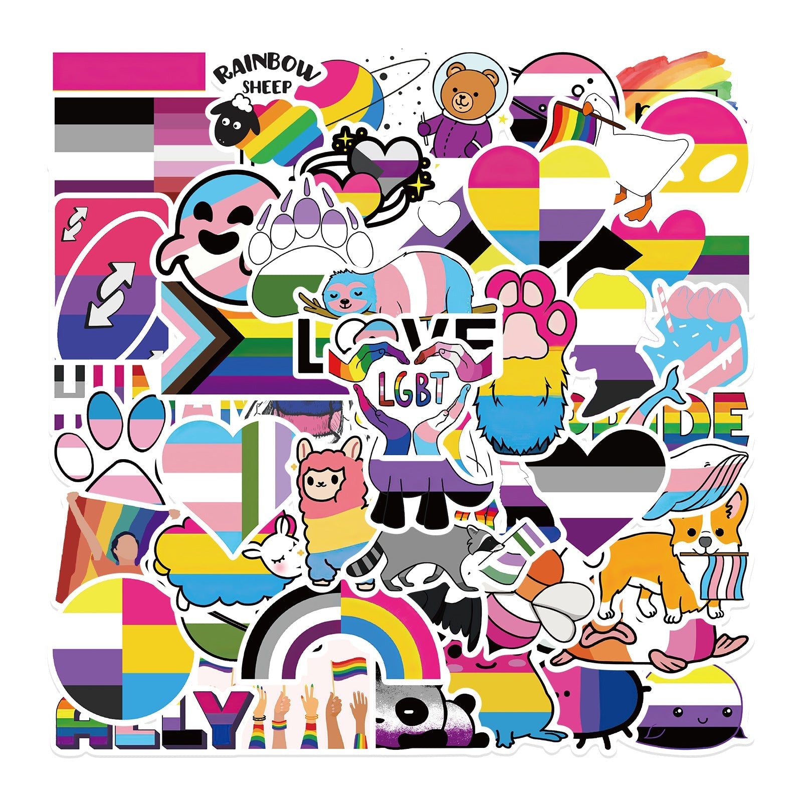 LGBT Pride Stickers 50 Pack