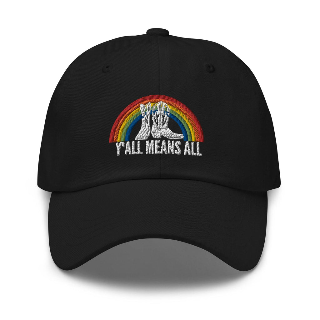 Y'all Means All pride dad hat, view 13 — Rose Gold Co