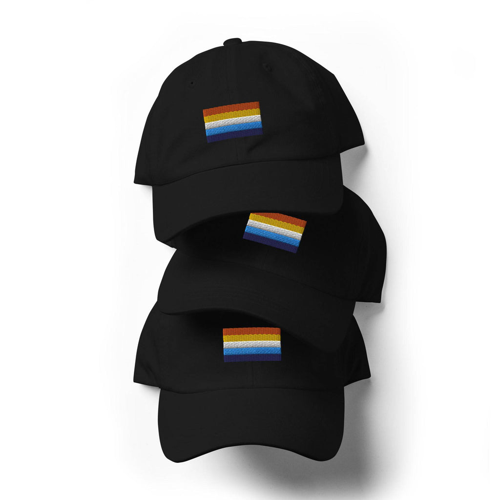 Aroace flag dad hat, view 5 — Rose Gold Co