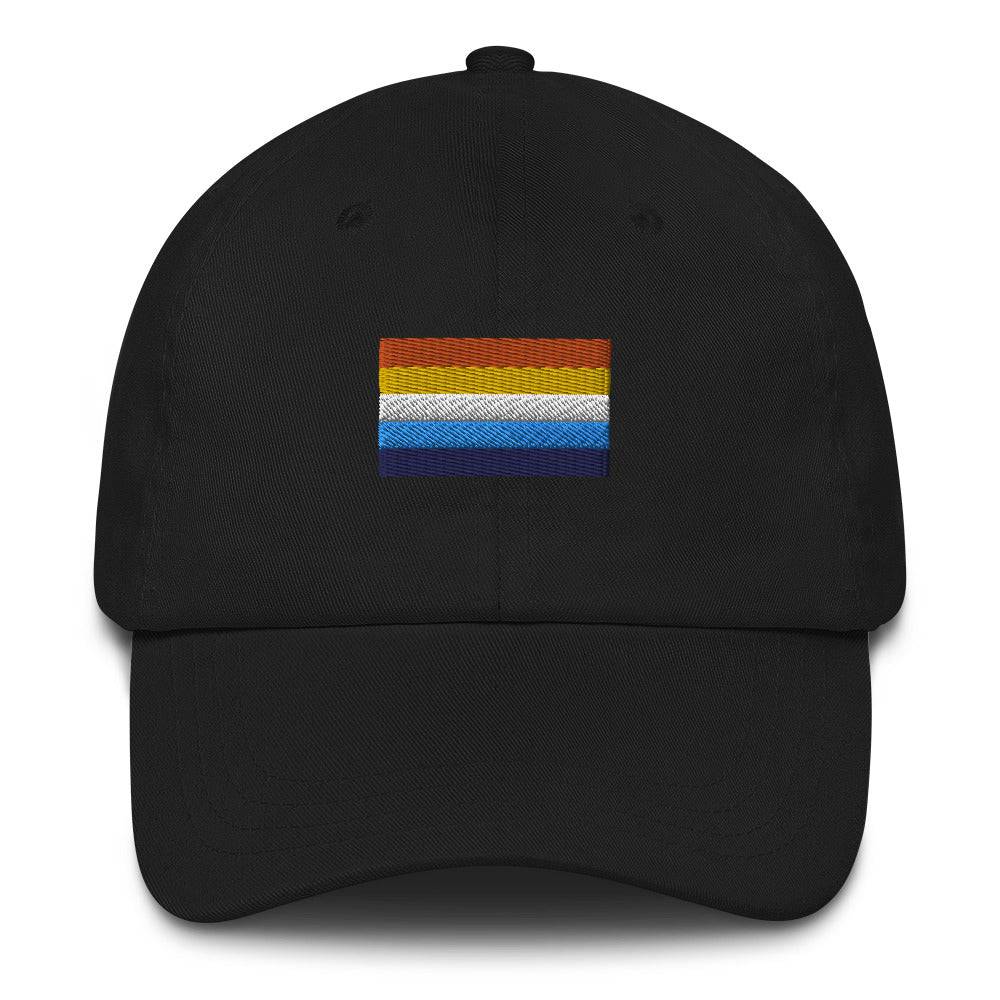 Aroace flag dad hat, view 6 — Rose Gold Co