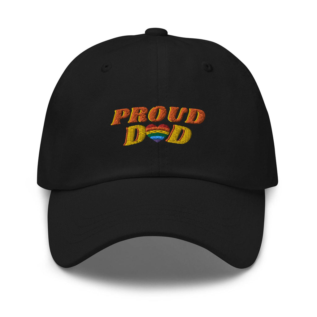 Proud Dad ally pride dad hat, front view — Rose Gold Co