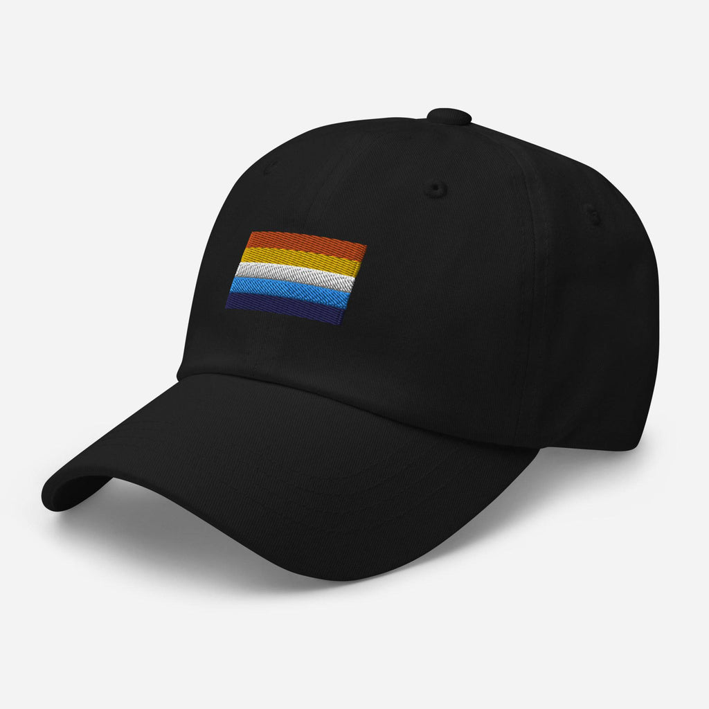 Aroace flag dad hat, view 4 — Rose Gold Co