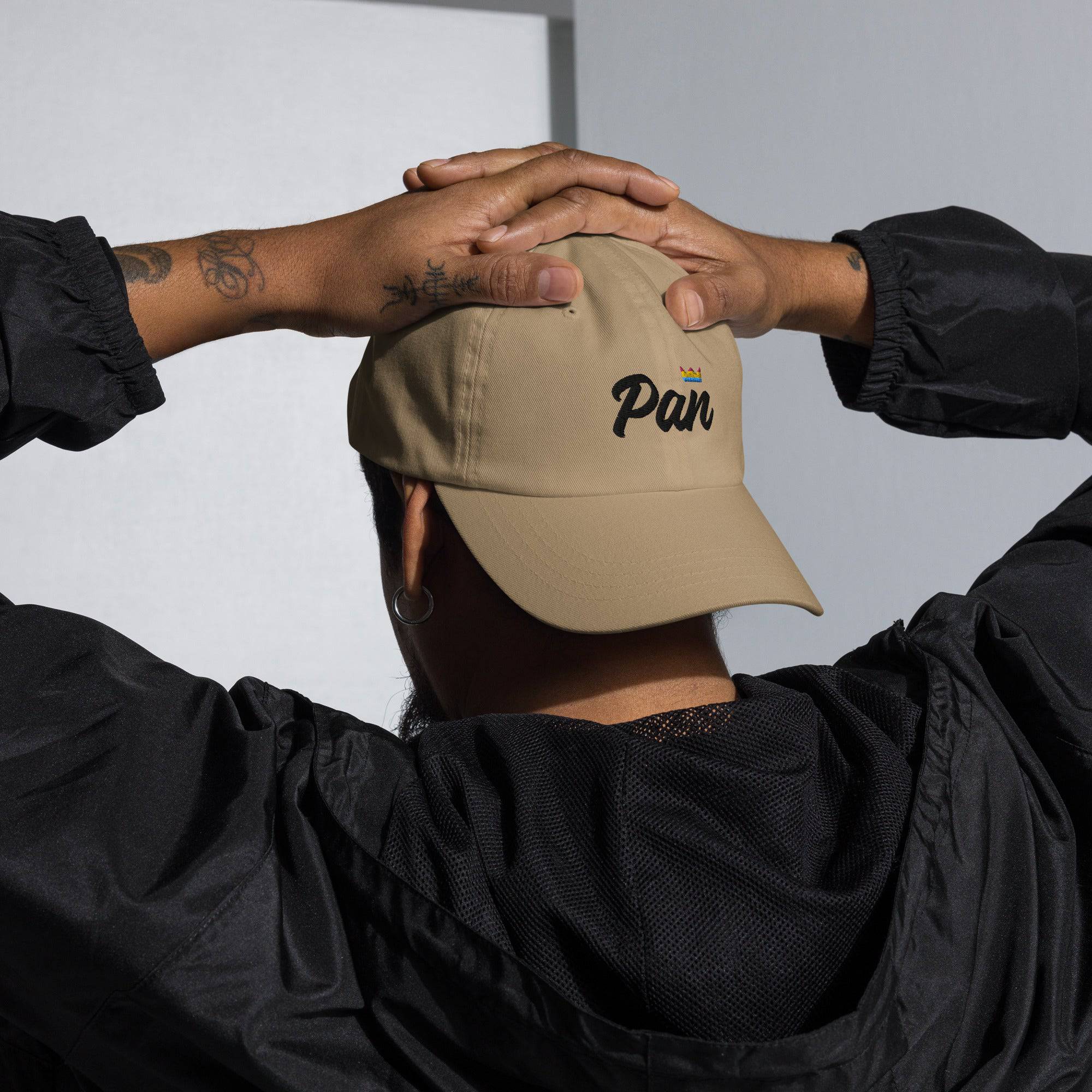 Pansexual crown dad hat, view 5 — Rose Gold Co