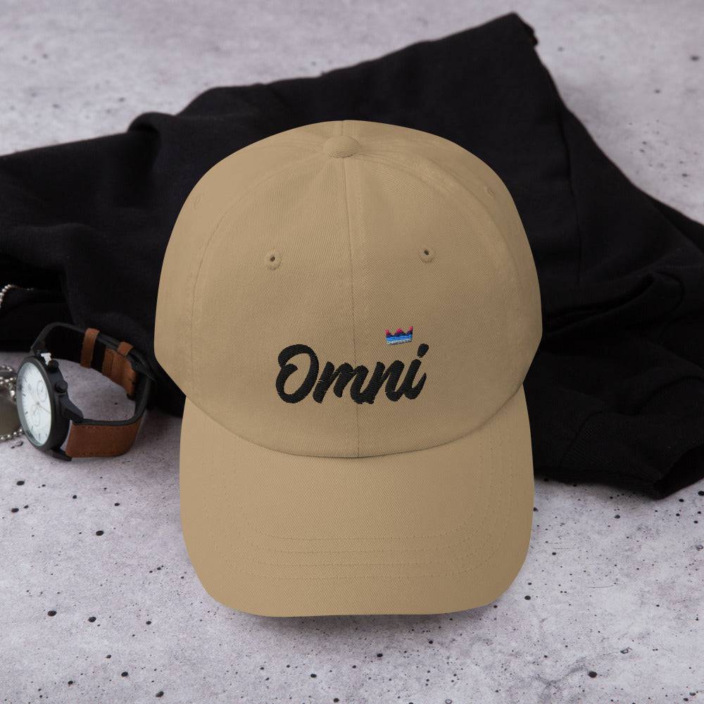 Omnisexual pride crown dad hat, view 4 — Rose Gold Co